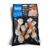 Кость AnimAll Dental баварская узловая, для собак, с мясом курицы, 8-10 см, 5 штук