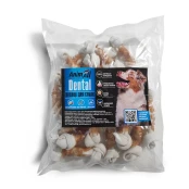 Кость AnimAll Dental баварская узловая, для собак, с мясом курицы, 10-12 см, 20 штук