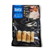 Лакомство AnimAll Dental трубочка рулетик, для собак, с мясом курицы, 5-6 см, 4 штуки