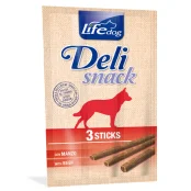 Лакомство LifeDog Deli Snack для собак, палочки с говядиной, 3 шт, 33 г