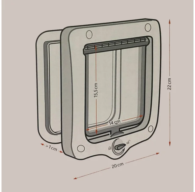 Дверца Trixie 2-Way Flap Door для кошек и мелких собак, серый