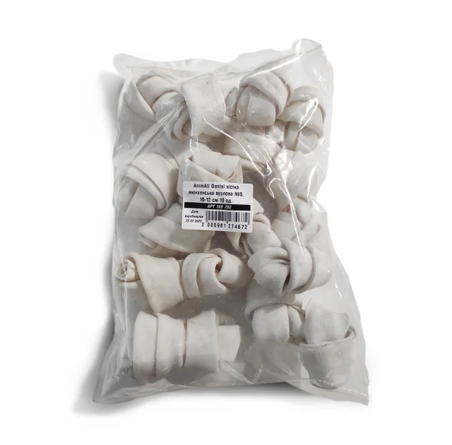 Кістка AnimAll Dental мюнхенська вузлова, для собак, 10-12 см, 10 штук