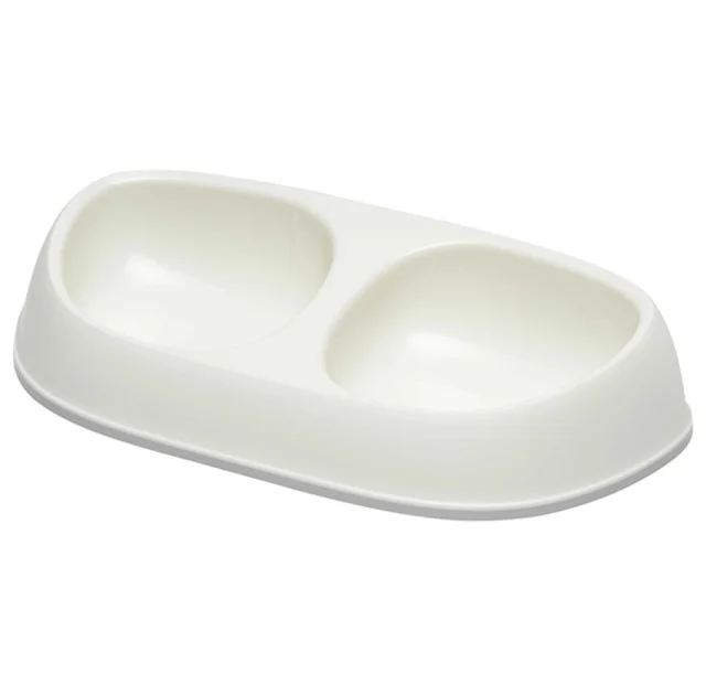 Подвійна миска Moderna Sensibowl для котів, біла, 2×200 мл