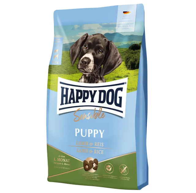 Сухий корм Happy Dog Sensible Puppy Lamm&Rice для цуценят віком від 4 тижнів до 6 місяців, з ягням та рисом, 18 кг
