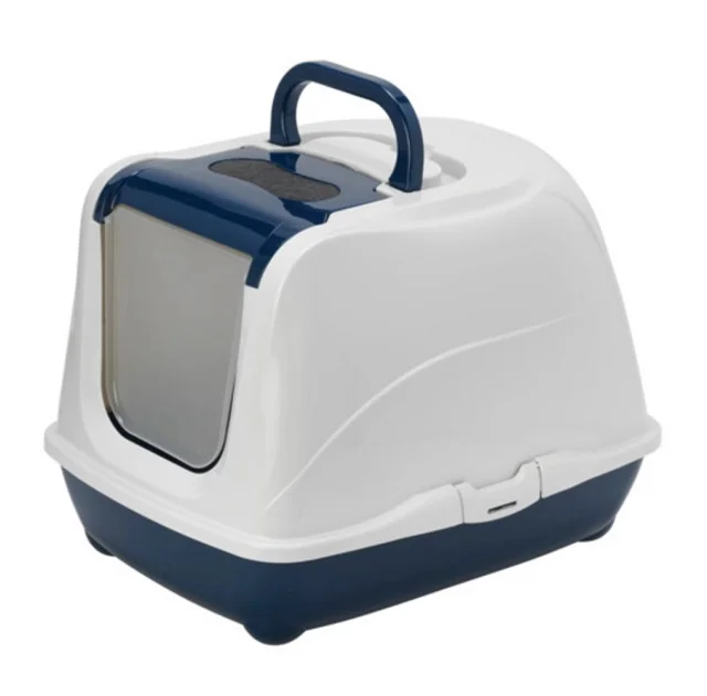 Закритий туалет Moderna Flip Cat Jumbo для кішок, з відкидною кришкою, чорничний, 58 х 45 х 42 см