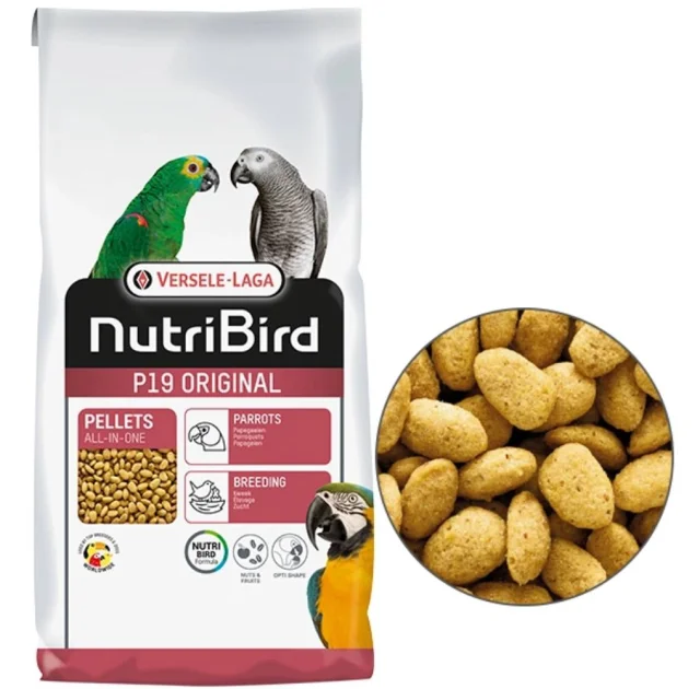 Корм Versele-Laga NutriBird P19 Original Breeding для великих папуг, 10 кг