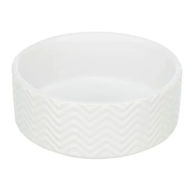 Миска Trixie Ceramic Bowl для собак і кішок, кераміка, біла, 0.9л/16 см