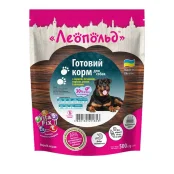 Влажный корм Леопольд Готовый корм для собак с сердцем, печенью, курицей и рисом с овощами, 500 г