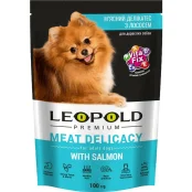 Влажный корм Леопольд Premium Мясной деликатес для собак, с лососем, 100 г
