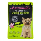 Влажный корм Леопольд Premium Мясной деликатес для собак, с телятиной, 100 г