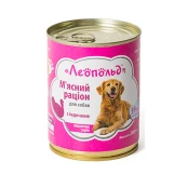 Влажный корм Леопольд мясной рацион для собак, с индейкой, 360 г