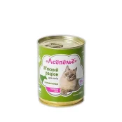 Вологий корм Леопольд м'ясний раціон для котів, з яловичиною, 360 г