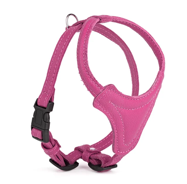 Шлея Kareline для собак маленьких пород, из мягкой кожи, с грудиной и пластиковой пряжкой, 1.6 см/41 см/44-52 см