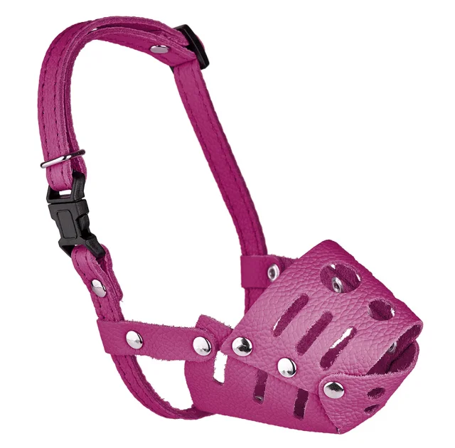 Намордник Kareline для собак маленьких пород, из мягкой кожи, с пластиковой пряжкой, M, 6.5 см/19 см