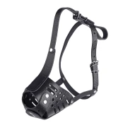 Намордник Kareline для питбуля, из ременной кожи, закрытый, L