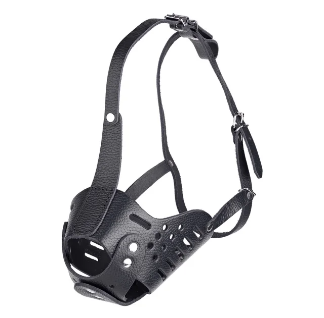 Намордник Kareline для ротвейлера, из ременной кожи, закрытый, L