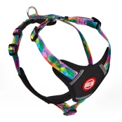 Шлея Kareline для собак, нейлон, с логотипом и пластиковой пряжкой, узор Keeper, 2 см/40-60 см/50-63 см