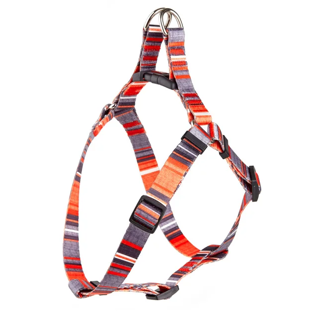 Шлея Kareline для собак, нейлон, з пластиковою пряжкою, візерунок Line, 2 см/40-56 см/44-62 см