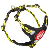Шлея Kareline для собак, нейлон, с логотипом и пластиковой пряжкой, узор Warning, 1×22-30 см/28-38 см