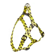 Шлея Kareline для собак, нейлон, с пластиковой пряжкой, узор Warning, 2.5 см/50-68 см/50-72 см