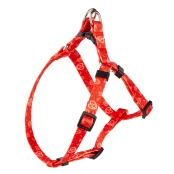 Шлея Kareline для собак, нейлон, з пластиковою пряжкою, візерунок Hearts, 1.5 см/35-48 см/40-57 см