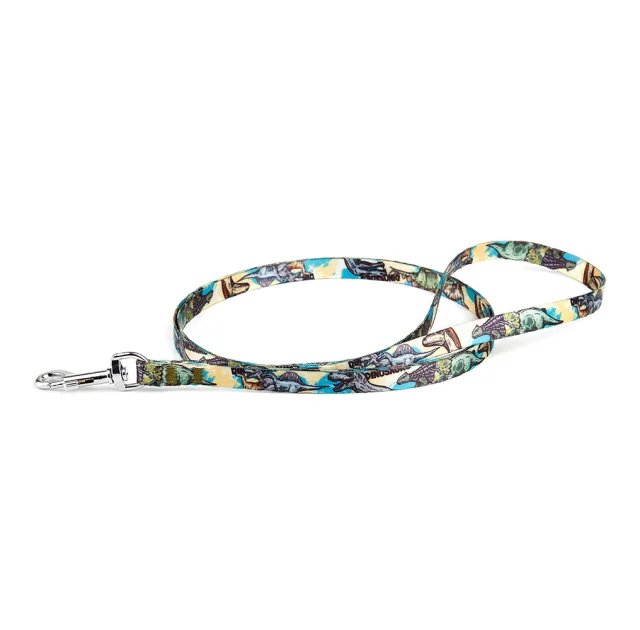 Повідець Kareline для собак, нейлон, візерунок Dino, 1×120 см