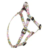 Шлея Kareline для собак, нейлон, з пластиковою пряжкою, візерунок Cake, 1.5 см/35-48 см/40-57 см