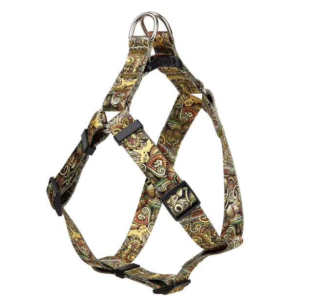 Шлея Kareline для собак, нейлон, с пластиковой пряжкой, узор Afro, 2.5 см/50-68 см/50-72 см