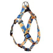 Шлея Kareline для собак, нейлон, с пластиковой пряжкой, узор Sunflowers, 2.5 см/50-68 см/50-72 см