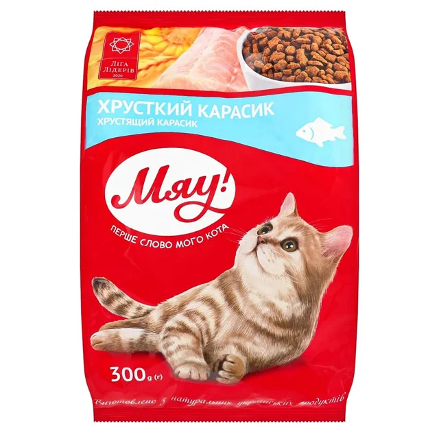 Сухий корм Мяу для котів, з карасем, 300 г