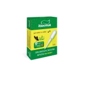 Краплі на холку Хвостик від паразитів для котів та собак вагою від 2 до 10 кг, фіпроніл, 0.8 мл, 4 шт
