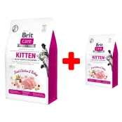 Набір сухий корм Brit Care Kitten HGrowth & Development, для кошенят, 2+0.4 кг, акція