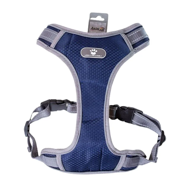 Шлея AnimAll HL-8005-2 для собак, темно-синяя, S, 28-34 см/28-48 см