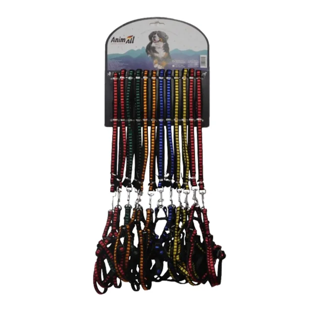 Комплект шлея с поводком на блистере AnimAll HJ-LH 218 для собак, 1×120 см, 12 шт