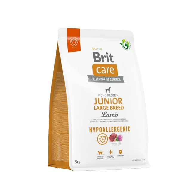 Сухой корм Brit Care Dog Hypoallergenic Junior Large Breed для молодых собак больших пород, с ягненком, 3 кг