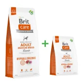Сухой корм Brit Care Dog Hypoallergenic Adult Medium Breed для взрослых собак средних пород, с ягненком, акция 12 + 3 кг