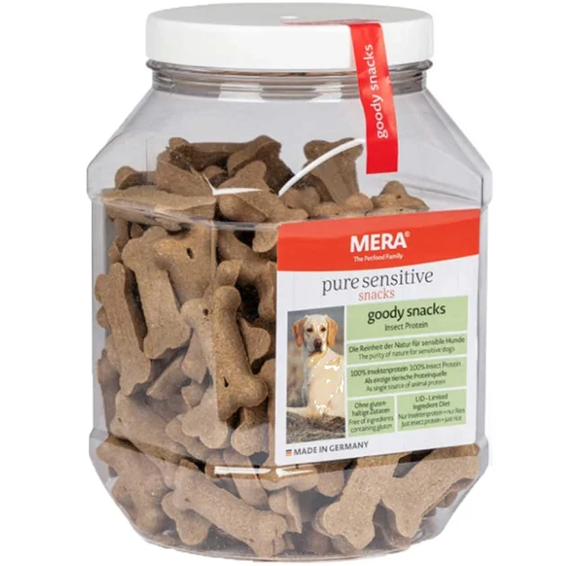 Ласощі Mera Good Snacks Pure Sensitive Insect Protein снеки для чутливих собак, із білком комах, 600 г