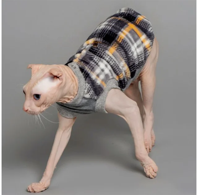 Майка Style Pets Swidex для котів, сірий принт, розмір XL-