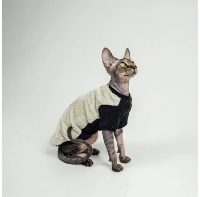 Кофта Style Pets Silver Cat для котів, колір бежевий, розмір S
