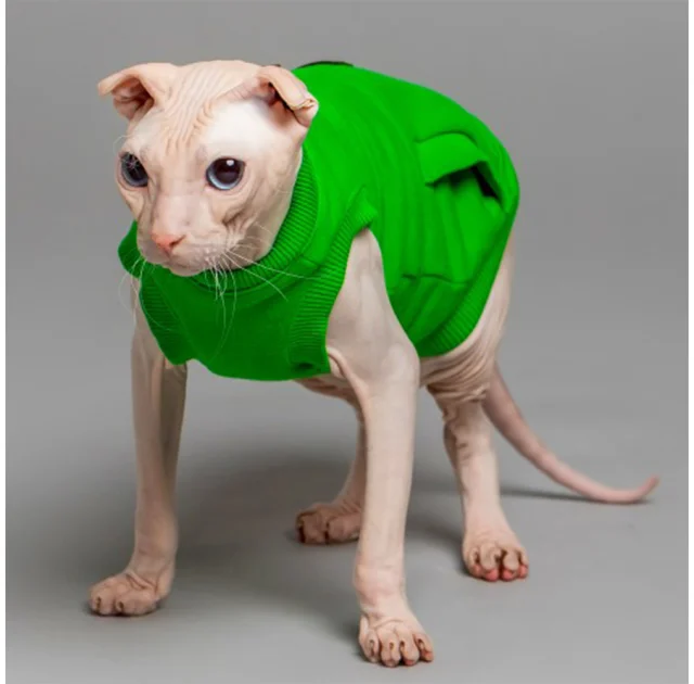 Майка Style Pets TVIXI для котів, колір зелений, розмір M+
