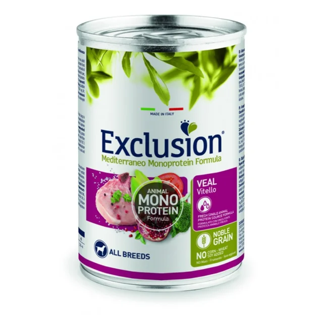 Консервы Exclusion Adult Veal для взрослых собак всех пород, с телятиной, 400 г