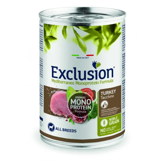 Консерви Exclusion Adult Turkey для дорослих собак усіх порід, з індичкою, 400 г