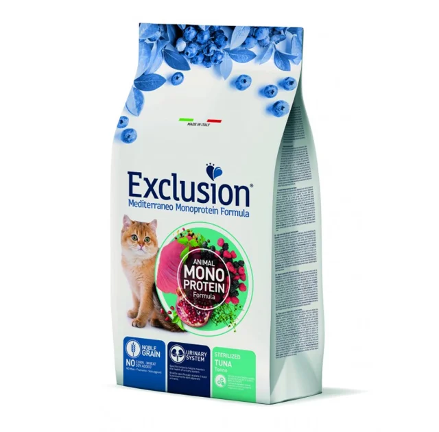 Сухой корм Exclusion Sterilized Tuna для стерилизованных кошек, с тунцом, 300 г