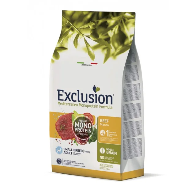 Сухий корм Exclusion Adult Beef Small Breed для дорослих собак дрібних порід, з яловичиною, 500 г