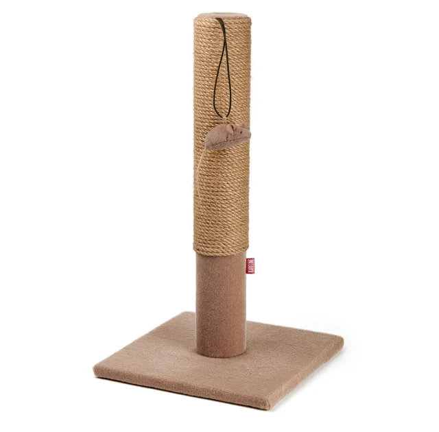 Дряпка Kareline для кошек, джут, с игрушкой, 10×78 см