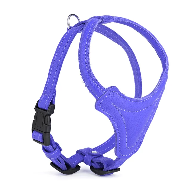 Шлея Kareline для собак маленьких пород, из мягкой кожи, с грудиной и пластиковой пряжкой, 1.6 см/41 см/44-52 см
