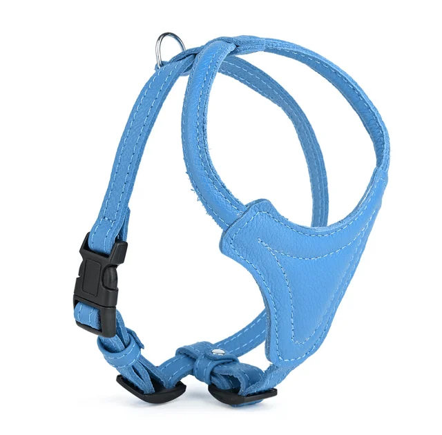 Шлея Kareline для собак маленьких пород, из мягкой кожи, с грудиной и пластиковой пряжкой, 1.6 см/41 см/44-52 см