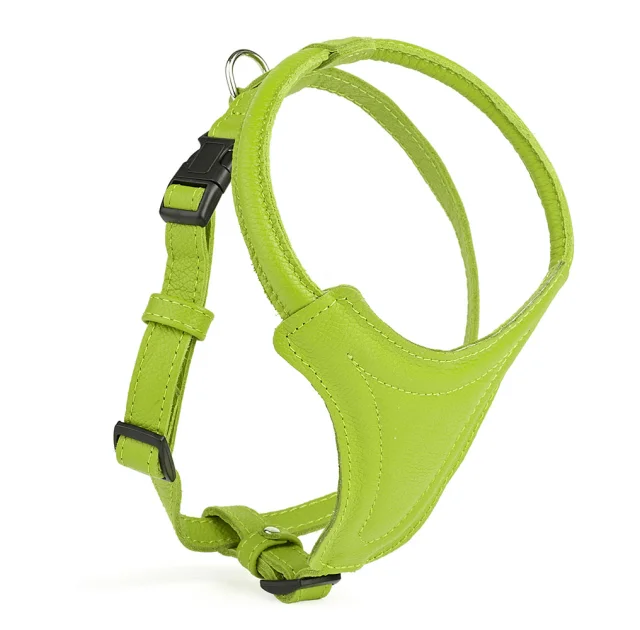 Шлея Kareline для собак маленьких и средних пород, из мягкой кожи, с грудиной и пластиковой пряжкой, 2 см/51 см/54-62 см