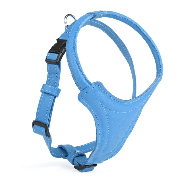 Шлея Kareline для собак маленьких и средних пород, из мягкой кожи, с грудиной и пластиковой пряжкой, 2 см/51 см/54-62 см