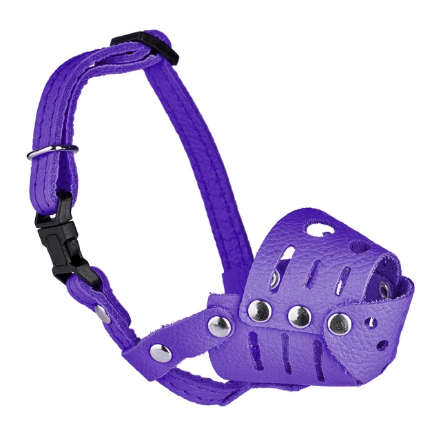 Намордник Kareline для собак маленьких порід, з м'якої шкіри, з пластиковою пряжкою, XS, 3.5 см/10.5 см